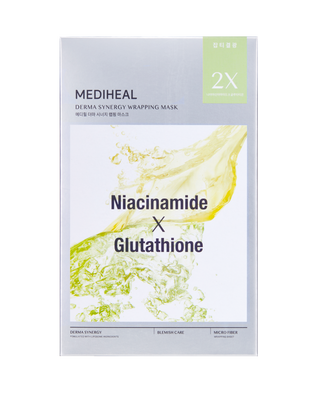 mediheal niacinamide and glutathione Winter skin had me struggling , This mask from @mediheal_global with brings back hydration, brightness, and glow in minutes , @go.picky #picky #go.picky #pickycreator it works to smooth and clear your skin while brightening your complexion MEDIHEAL Derma Synergy Wrapping Mask